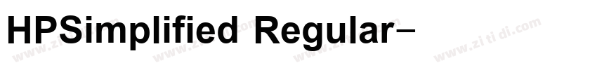 HPSimplified Regular字体转换